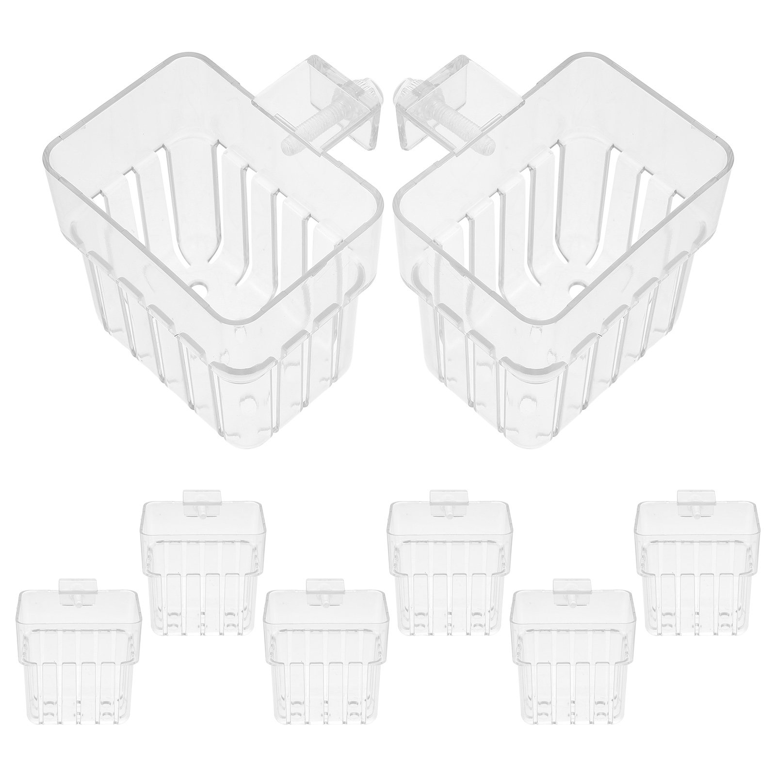 Aquarium Planted Tank Setup - 8Pcs Aquarium Plant Holder: Lightweight Clear