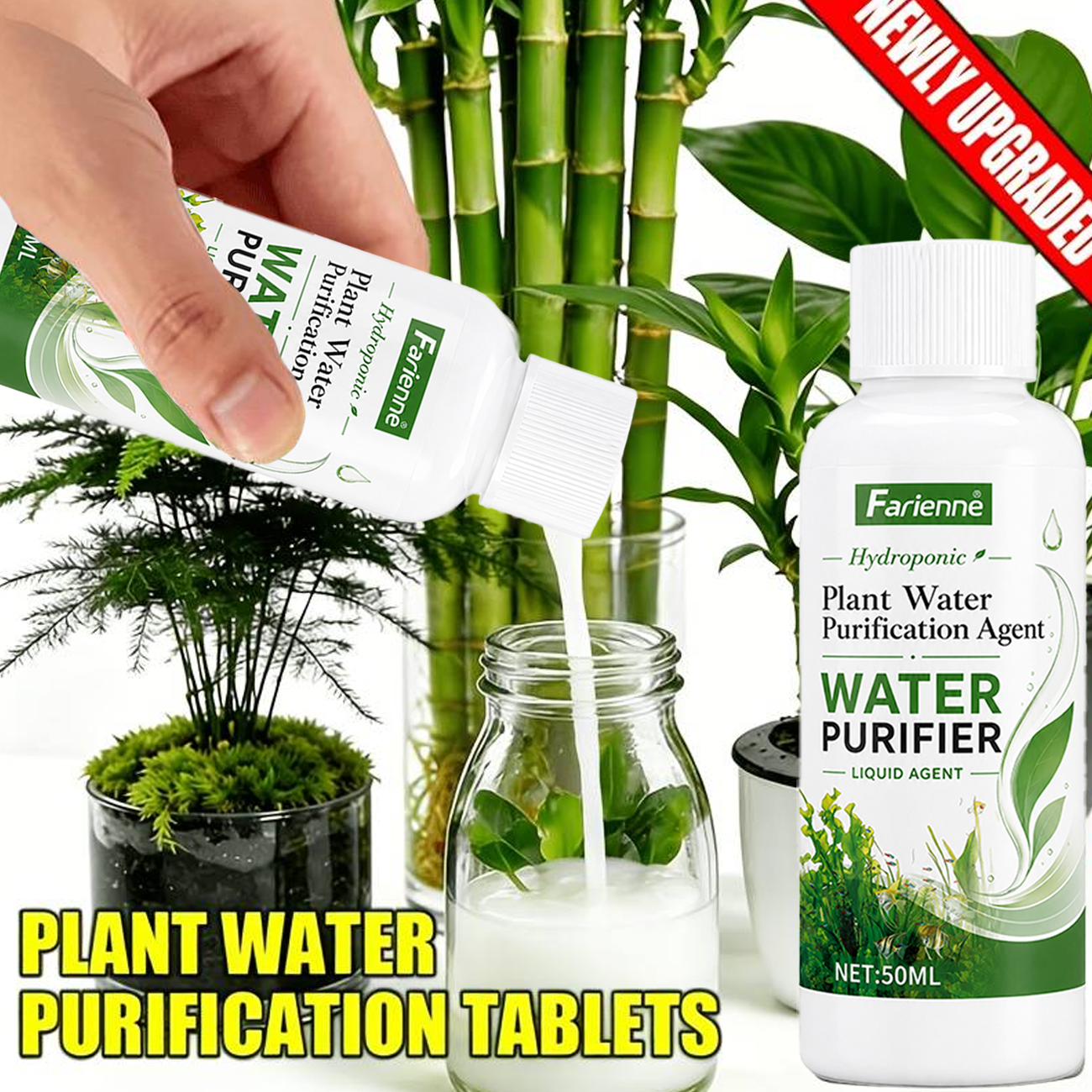 Planted Aquarium Cloudy Water - Farienne Water Purifier for Hydroponic Plants