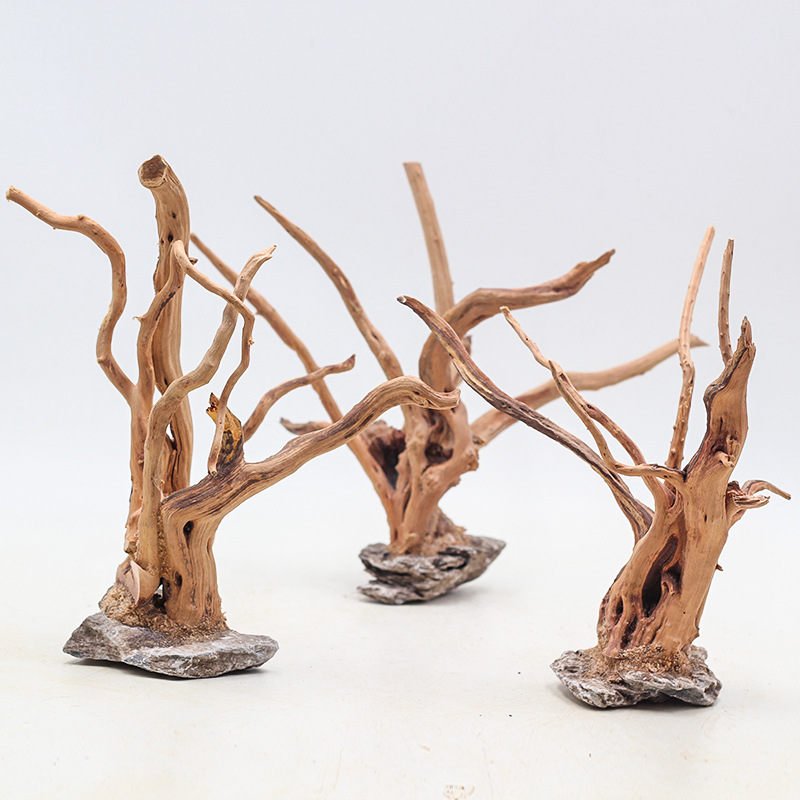 Aquarium Plant Live - 1PC Aquarium Landscaping Wood Ornaments Tree