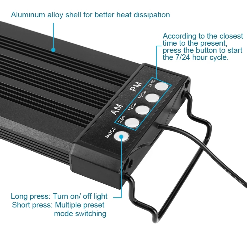 Aquarium LED Lighting 24/7 Hou - Planted Aquarium Hours avis et prix