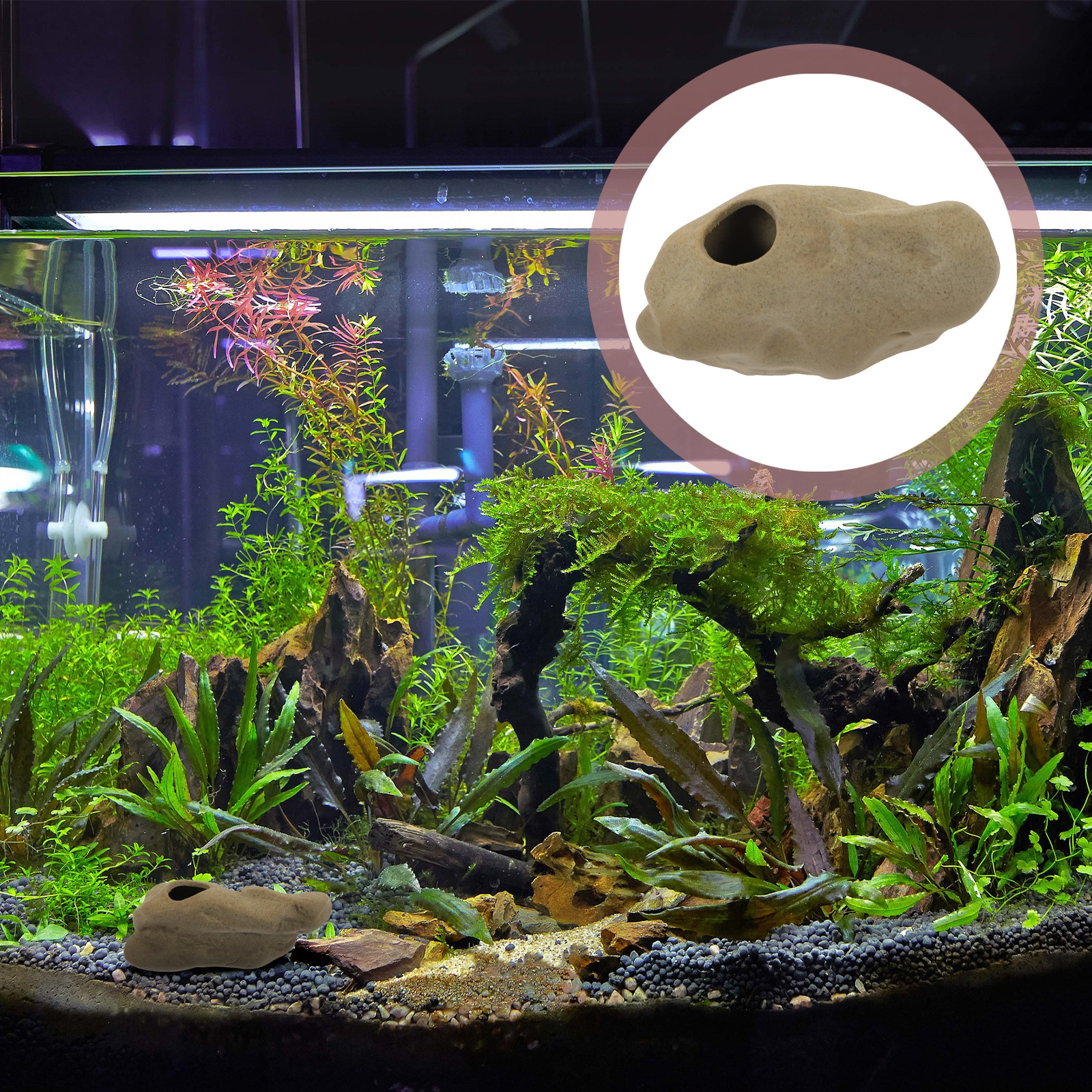 2Pcs Aquatic Plant Pot Ceramic - Aquarium Planted Tank Soil avis et prix