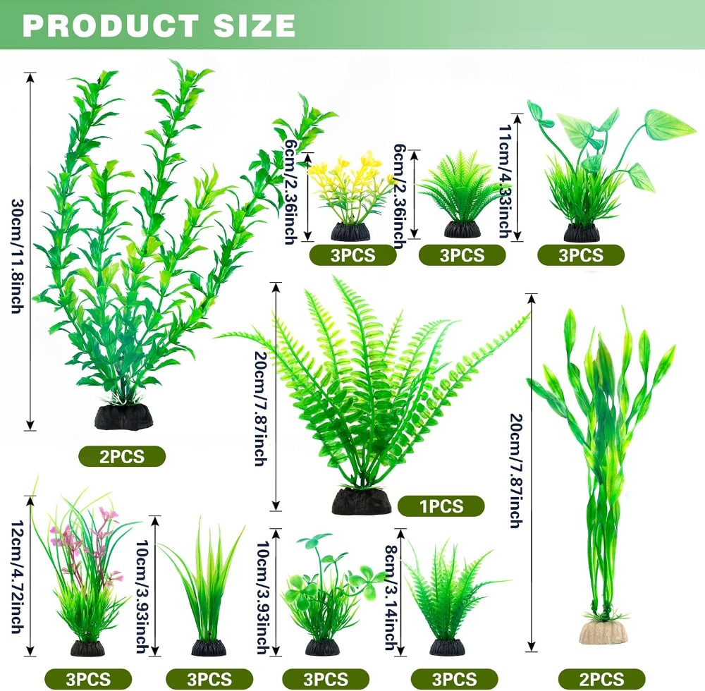 26 PCS Aquarium Artificial Gre - Planted Aquarium Betta avis et prix