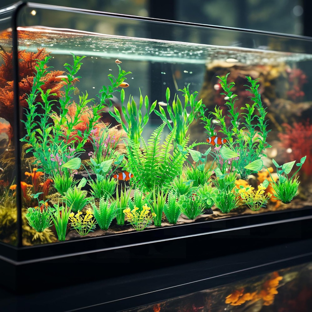 26 PCS Aquarium Artificial Gre - Planted Aquarium Betta avis et prix