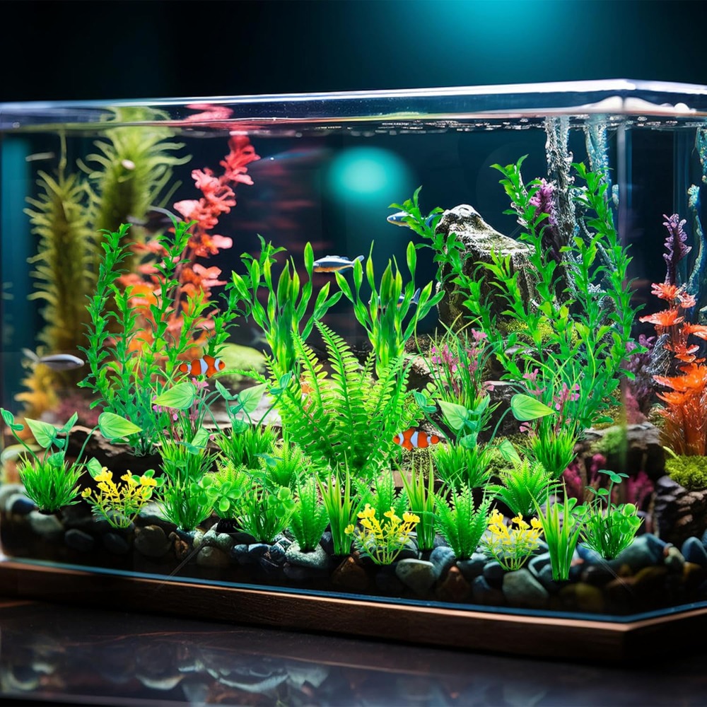 26 PCS Aquarium Artificial Gre - Planted Aquarium Betta avis et prix