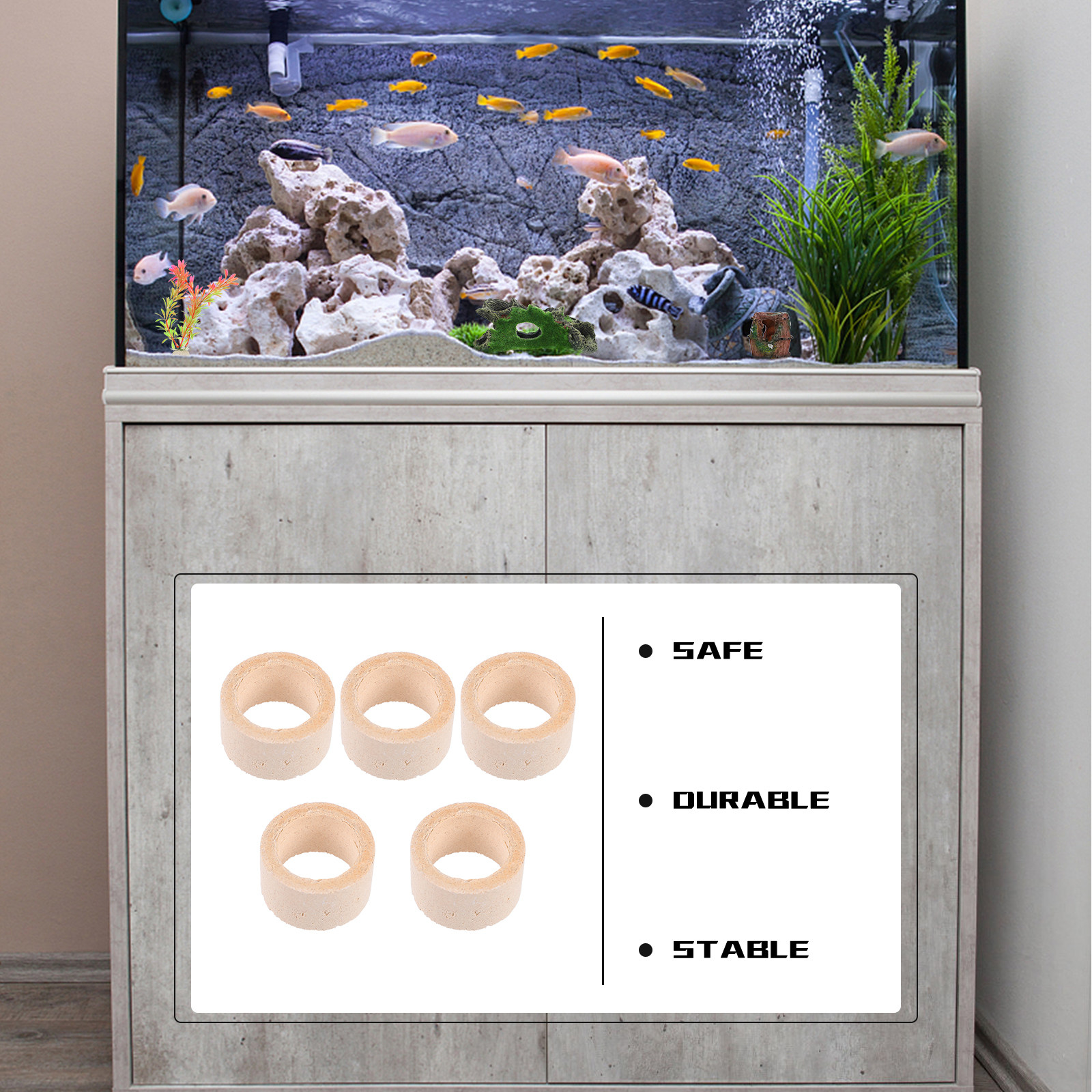 5Pcs Premium Pottery Water Pla - Aquarium Planting avis et prix