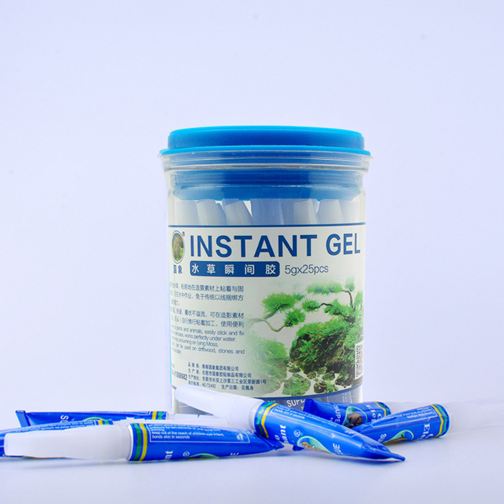 20-5Pcs Fish Tank Landscaping  - Aquarium Plant Glue Gel avis et prix