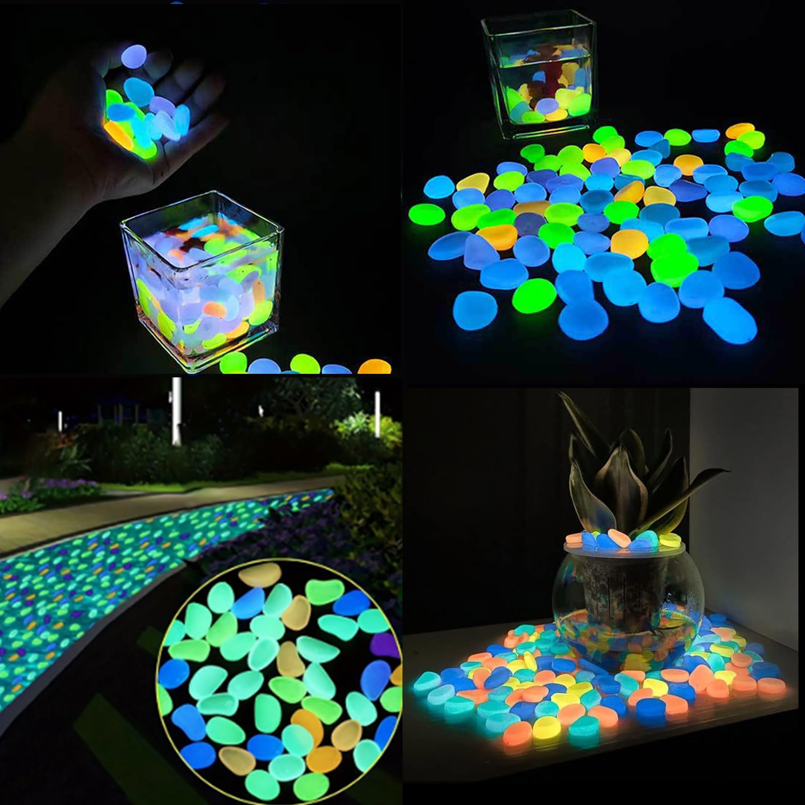 100pcs Glow In The Dark Pebble - Planted Aquarium Hours avis et prix