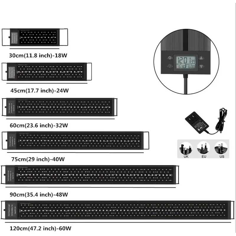 LED Aquarium Light 45cm 24W wi - Planted Aquarium Hours avis et prix