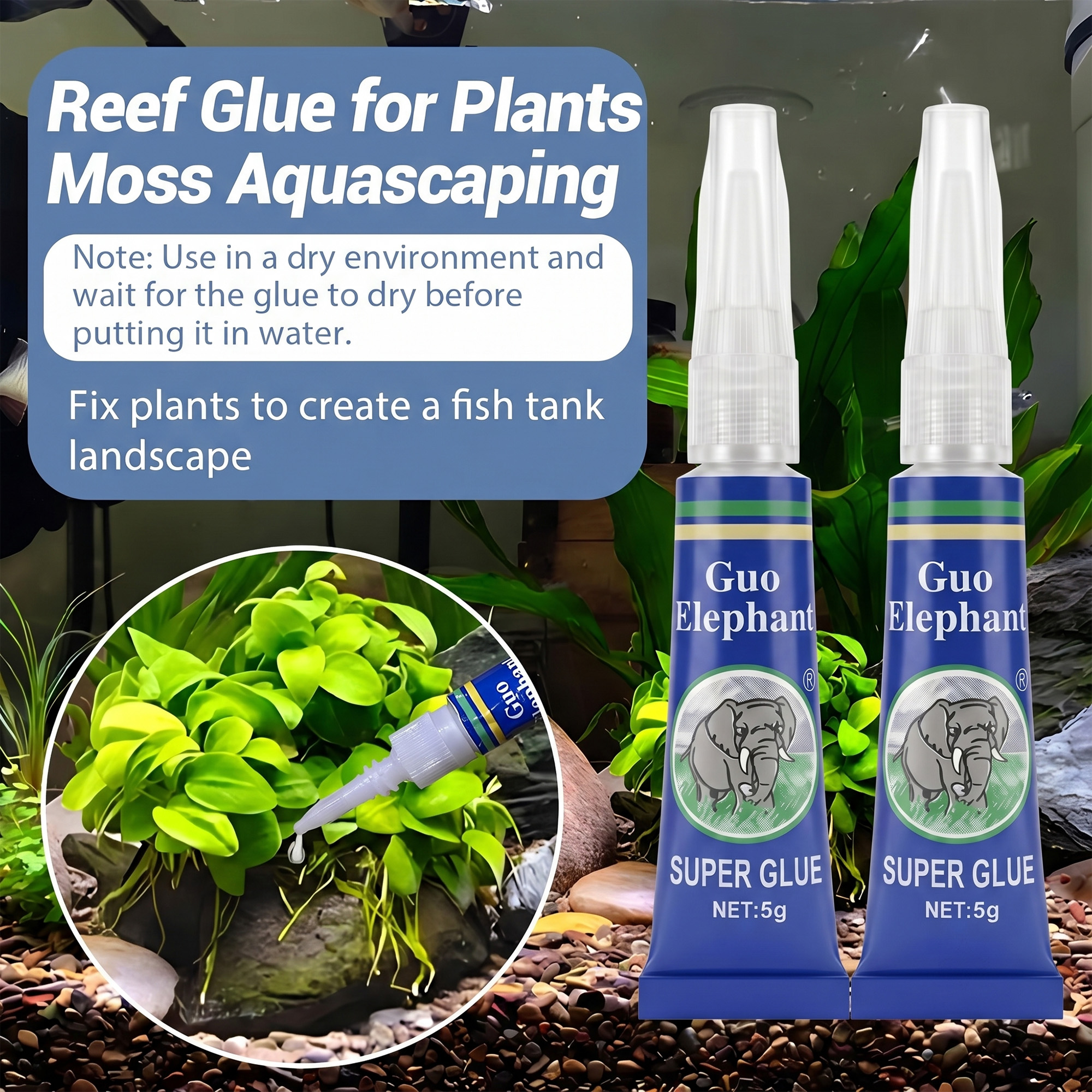 Instant Aquarium Glue for Aqua - Aquarium Plant Glue Gel avis et prix