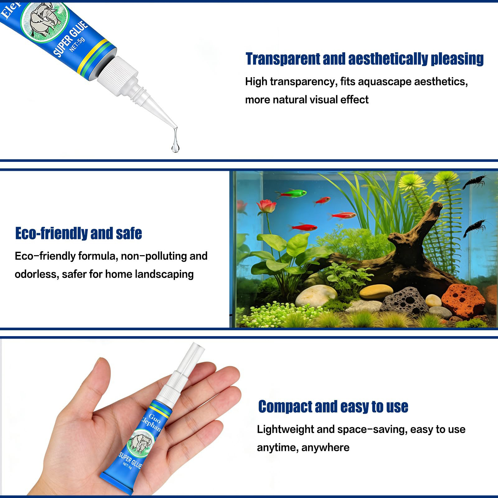 Instant Aquarium Glue for Aqua - Aquarium Plant Glue Gel avis et prix